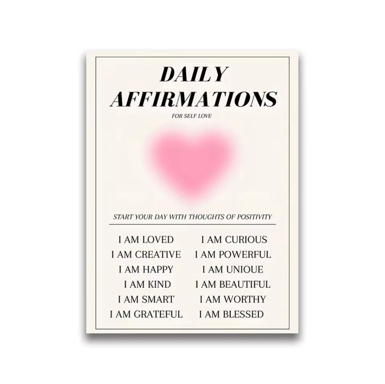 Daily Affirmations Poster